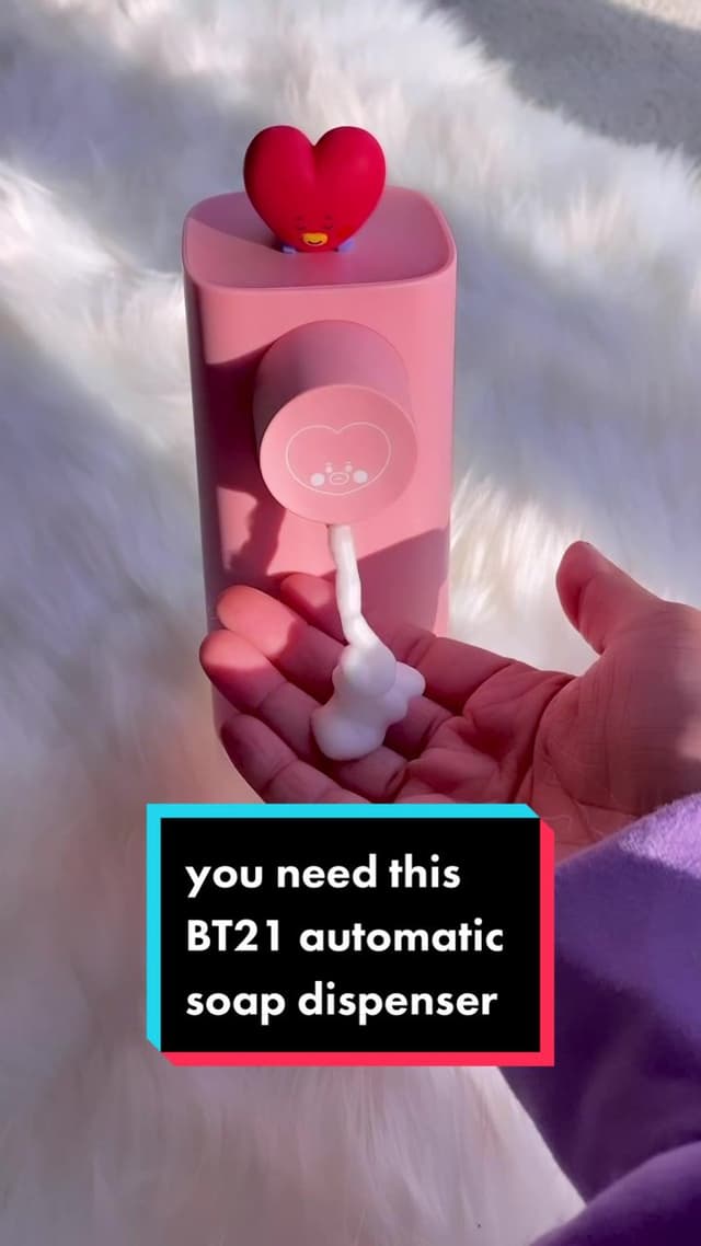 unboxing my new Tata BT21 automatic soap dispenser 🥲❤️ #bts #bt21 #btsarmy #tiktokmademebuyit #tiktokmademedoit