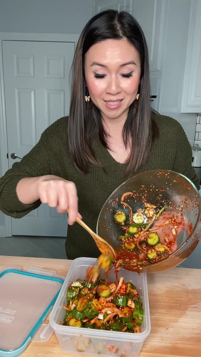 How to make Cucumber Kimchi under 30 minutes #cucumberkimchi #koreanfood #healthyrecipes