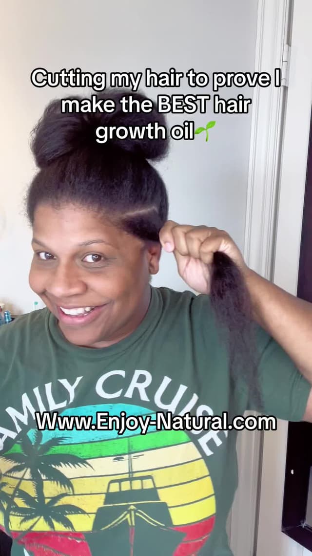 Not watered down like the rest of these oil! Real results and affordable! All natural ingredients ❤️  www.Enjoy-Natural.com #hairgrowthoil #hairgrowth #viral 