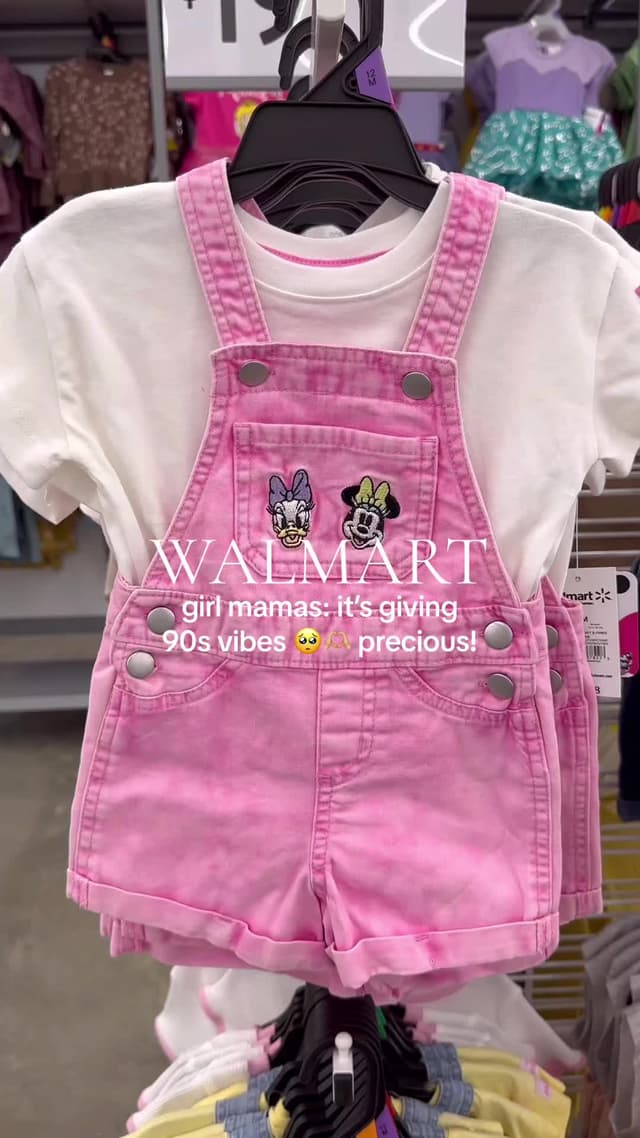 Walmart is taking over! Girl mamas, how cute are these?! 90s and early 2000 vibes for sure! More styles online! Size 12M-5Y 🌸 In the 🔗 in our L T K ✨💫 Tag a girl mama! #walmart #walmartfinds #walmartfashion #toddlergirl #babygirl #girlfashion #90skids #MomsofTikTok #kidsfashion 