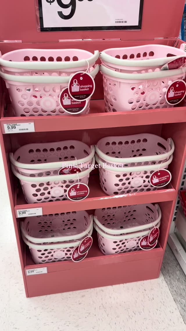 Definitely taking this shopping with me #targetfinds #targetmusthaves #pinktargetbasket #kidstoys #toddlermom #target #valentinesdayfinds #pinkaesthetic #girlythings #targettok 