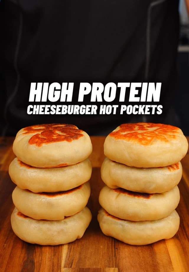 High Protein Cheeseburger Hotpockets! 🔥🧀🥩🍔 #mealprep #highprotein #cheeseburger #hotpockets #highproteinmealprep #tastymealprep #easymealprep #lowcalorierecipes #gymfood #musclegain #fatloss #highproteinrecipes #panaceapalm #EasyRecipes  ONLY 348 calories, 31g Protein! Easy High Protein Meal Prep 😋 Check out my High Protein Cookbook with 100+ recipes and calorie tracking barcodes! 📕👨🏽‍🍳  Makes 8 Hotpockets: 🫓🫓🫓🫓🫓🫓🫓🫓 Calories & Macros 📊 Per Roll: 348 calories  31g P | 43g C | 5g F Cheeseburger Be