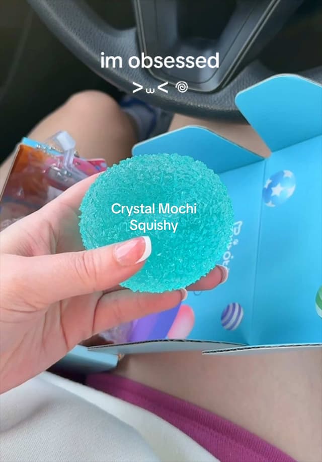 omg 🤤 one color left! Click the shopping cart to purchase 🩵 crystal mochi stress relief squishy #squishy #squishyasmr #StressRelief #tiktokshop #viralproduct 